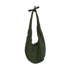 Pique Furoshiki Forest Tote Shoulder Bag Purse Green Corduroy 90’s Y2K